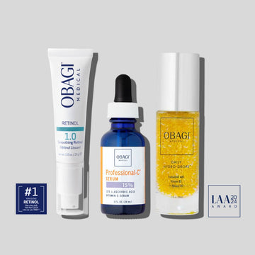 Bộ Chu Trình Sáng Mịn Trẻ Hóa Cho Da Thường Obagi Professional-C 15% & Obagi Retinol 1.0 & Daily Hydro-Drops Serum