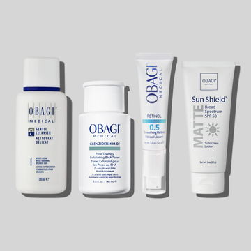 Bộ chăm sóc thiết yếu Obagi Gentle Cleanser & Obagi BHA Toner & Obagi Retinol 0.5 & Obagi Sunshield Matte