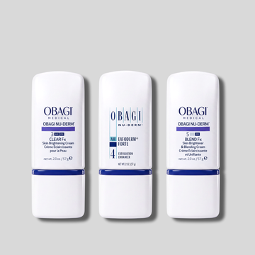 Bộ sản phẩm cải thiện nám chuyên sâu Obagi Nu-Derm Clear Fx + Exfoderm Forte + Blend Fx