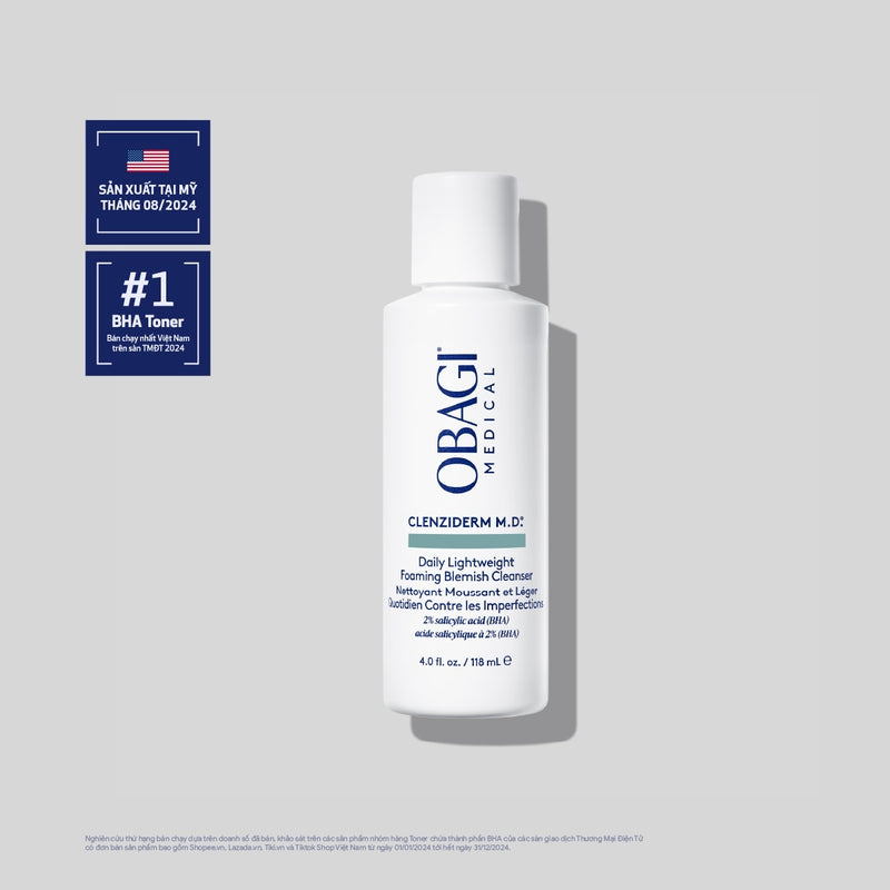 Sữa rửa mặt Tẩy tế bào chết Obagi Clenziderm M.D. Foaming Blemish