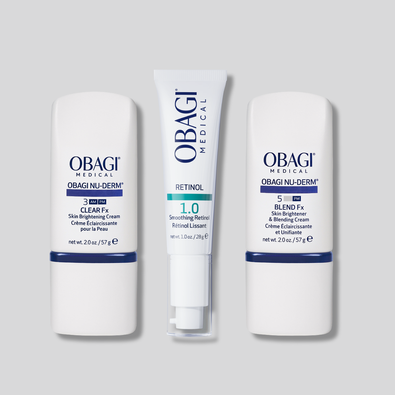 Bộ ba Nuderm Clear Fx và Blend Fx và Retinol 1.0