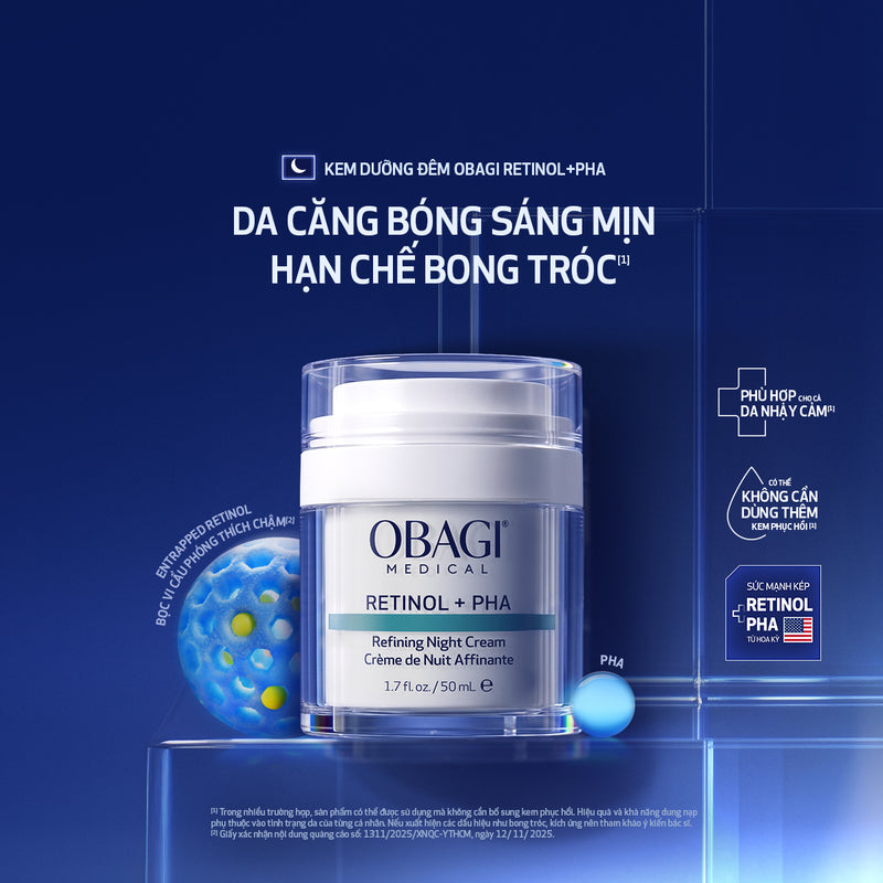 Kem dưỡng làm mới và duy trì độ tươi trẻ làn da ban đêm Obagi Medical Retinol + PHA