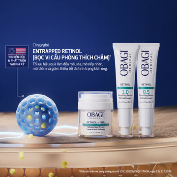 Kem dưỡng làm mờ nếp nhăn, mờ thâm & làm đều màu da Obagi Retinol 1.0