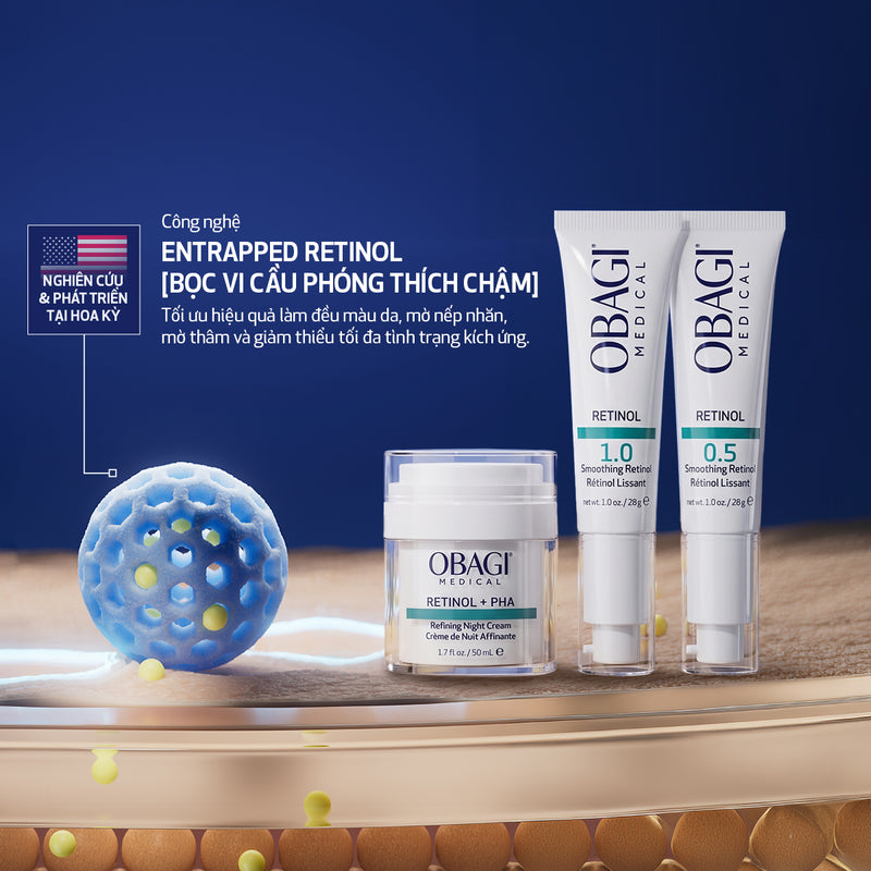 Kem dưỡng làm mờ nếp nhăn & làm đều màu da Obagi Retinol 0.5