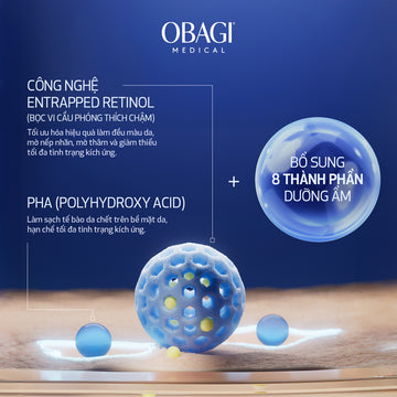 Kem dưỡng tái tạo & trẻ hóa da ban đêm Obagi Medical Retinol + PHA