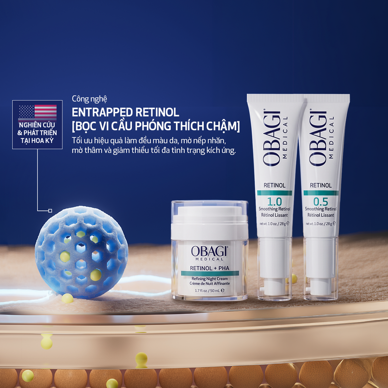 Kem dưỡng làm mới và duy trì độ tươi trẻ làn da ban đêm Obagi Medical Retinol + PHA