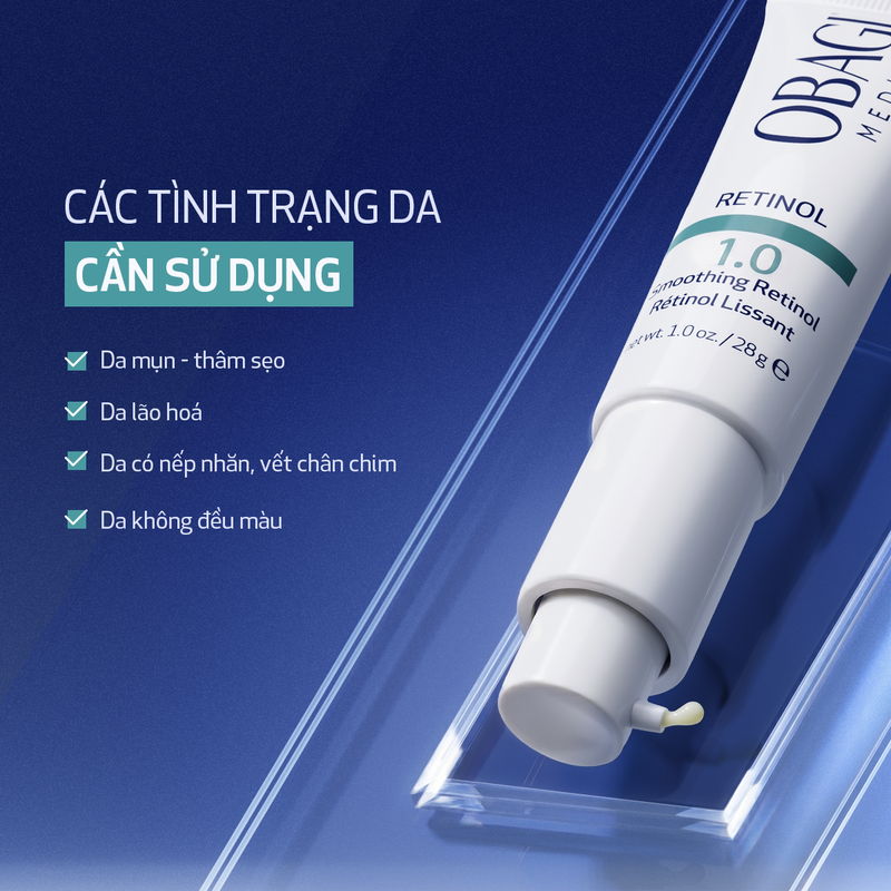 Kem dưỡng làm mờ nếp nhăn, mờ thâm & làm đều màu da Obagi Retinol 1.0