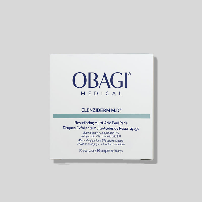 Miếng pad peel da làm sạch tế bào da chết và cải thiện bề mặt căng bóng CLENZIDERM M.D.® RESURFACING MULTI-ACID (30 miếng)